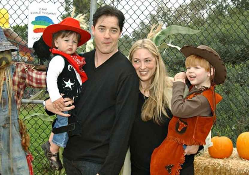 Afton Smith with her former husband and two kids. children, family